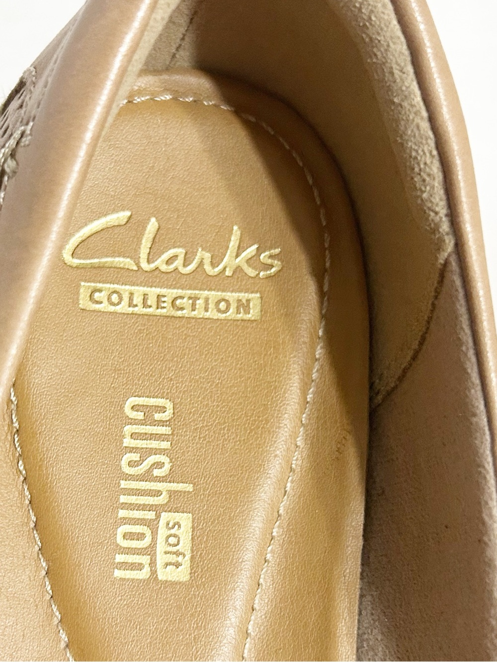 Clarks Collection Cushion Soft Beige Perforated Espadrille Flats Women’s 7.5 M - Picture 10 of 11